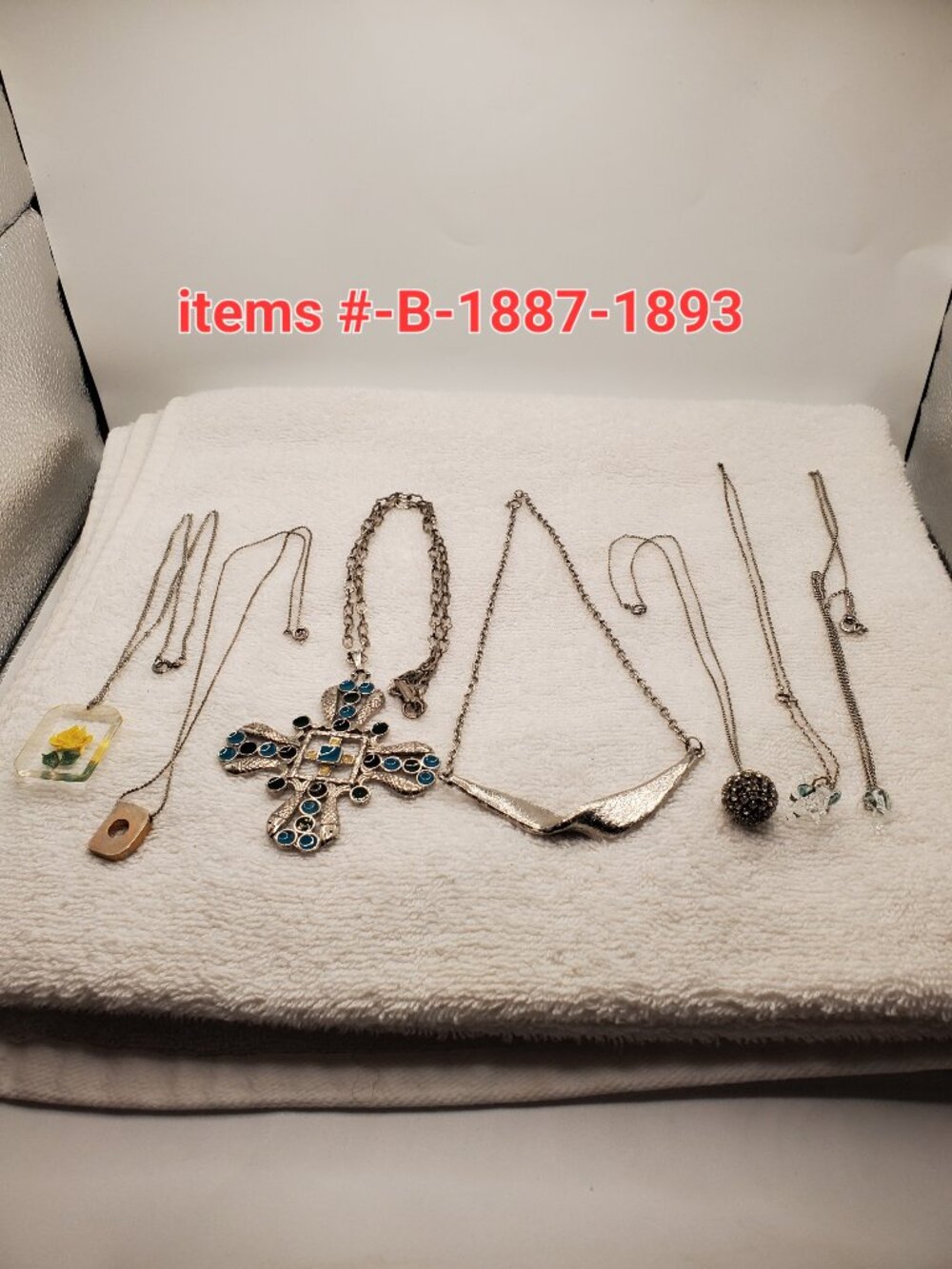 7 Necklaces, items # B- 1887-1893,.  wt. 83 grams.